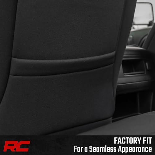 Rough Country Neoprene Front Seat Covers for Ram 1500 (2009-2018) & 2500 (2010-2018) - Waterproof & UV Resistant, Foam Padded, Front Seat Cover Set