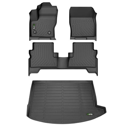 HAFIDI® All Weather Car Floor Mats & Cargo Liner Set Fit for 2013-2019 Ford Escape Floor Liners TPE Anti-Slip Full Set Custom Accessories - Black - style: 13) For Escape 2013-2019 Full Set