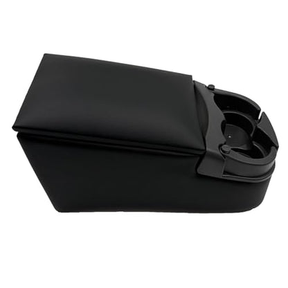 Black Universal Truck Bench Seat Console with Cup Holders