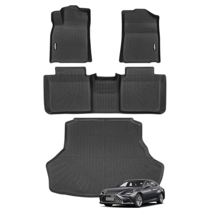 Floor Mats for 2013-2018 Lexus ES350, Trunk Mat All Weather TPE Protector for Lexus ES Accessories - size: 23)ES350|2013-2018