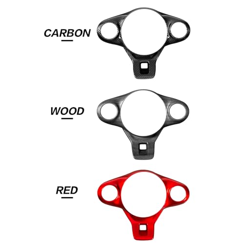 Steering Wheel Trim Cover Compatible with Kia Soul 2020-2026 Accessories (Carbon Fiber Pattern)
