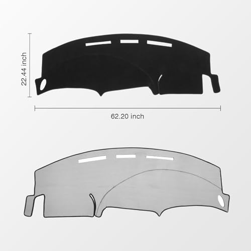 KUST Black Dash Cover for 1997-2003 Ford F150 F-150/1997-2002 Ford Expedition Polyester Dashboard Cover Non-Slip Interior Accessories for F150/ Expedition Custom Fit Dash Mat Protect the Dashboard - size: F150 97-03(Black)