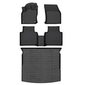 HAFIDI® Floor Mats & Cargo Liner Set Fit for 2023-2026 Kia NIRO PHEV (Plug-in Hybrid) All Weather Protection TPE Anti-Slip Automotive Full Set Floor Liners Custom NIRO PHEV Accessories - Black - style: 5) For NIRO PHEV 2023-2026 Full Set