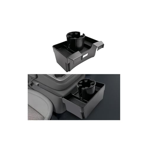 For Double Layer Center Console Hanging Organizer Box&Large Cup Holder Compatible with 2019-2026 Silverado/Sierra 1500& 2020-2026 Silverado/Sierra 2500/3500 Accessories(Split-Bench Folding Seat Only) - color: (20-26)Split-Bench Folding Seat Only 1-Black