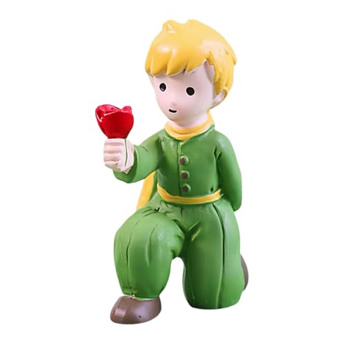 Prince with Rose Statues for Car Dashboard Decorations Accessories Interior Dash Board Decor Rearview Mirrors Rear View Ornaments Proposal Birthday Cake Toppers Decoration Women Men - color: B1