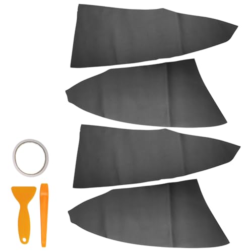 4PCS Door Panel Cover Compatible with Honda CRV 2012-2016 Front and Back Vinyl Leather Insert Cards Protector Trim Black (Only Leather Part)