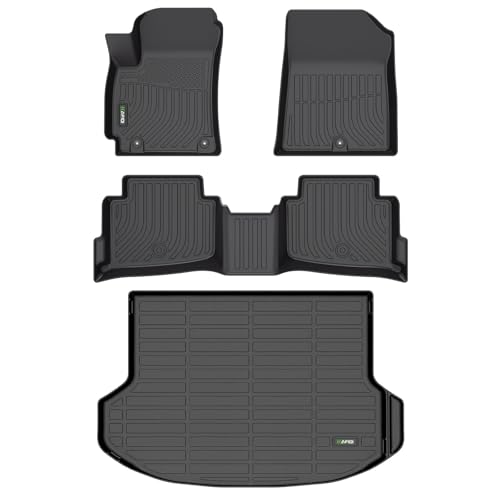 HAFIDI® Car Mats & Cargo Liner Set Fit for 2024 2025 2026 Kia Seltos S, LX, EX, X-Line,TPE Floor Liners for Seltos All Weather Floor Mats Automotive Custom Accessories - Black - style: 6) For Seltos 2024-2026 Full Set