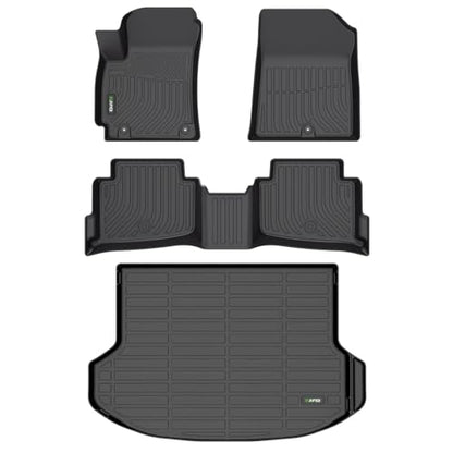 HAFIDI® Car Mats & Cargo Liner Set Fit for 2024 2025 2026 Kia Seltos S, LX, EX, X-Line,TPE Floor Liners for Seltos All Weather Floor Mats Automotive Custom Accessories - Black - style: 6) For Seltos 2024-2026 Full Set
