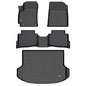 HAFIDI® Car Mats & Cargo Liner Set Fit for 2024 2025 2026 Kia Seltos S, LX, EX, X-Line,TPE Floor Liners for Seltos All Weather Floor Mats Automotive Custom Accessories - Black - style: 6) For Seltos 2024-2026 Full Set