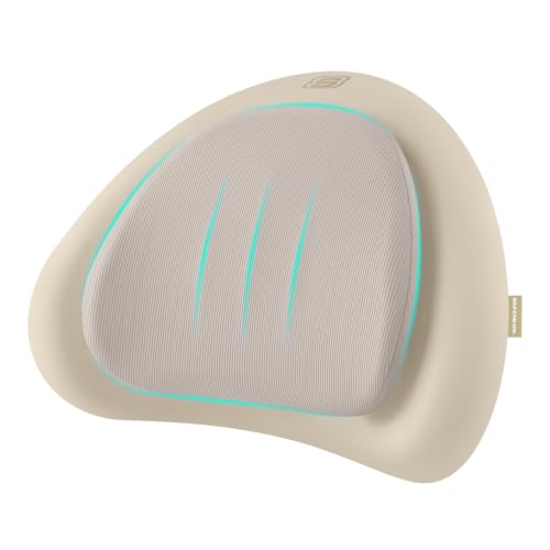Skechers Lumbar Pillow Premium Memory Foam, Double-Layer-Office Chair Cushion for Tailbone Pain Relief,Butt Pillow for Office Chair,Car seat Cushion,Long Sitting Office Workers,and Car Drivers,Beige - color: Beige