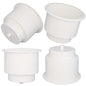 Yuanhe White Plastic Cup Drink Holder Insert with Drain for Boat Car Marine Rv, 4PCS - size: 4PCS