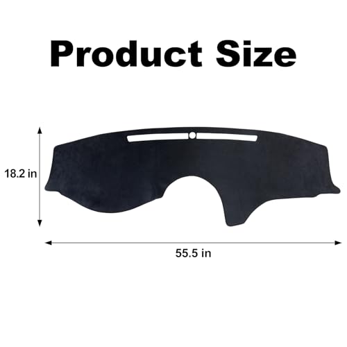 Dashboard Cover Mat for Lexus 2007-2012 ES ES240 ES350 Accessories Black Flannel Material Anti-Slip Dash Cover Mat Sunshade Glare UV Rays Protector - size: for Lexus 2007-2012 ES