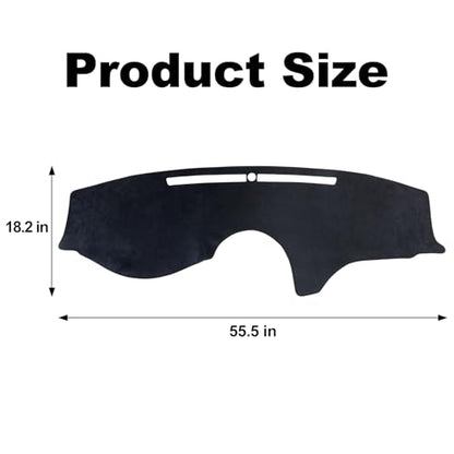 Dashboard Cover Mat for Lexus 2007-2012 ES ES240 ES350 Accessories Black Flannel Material Anti-Slip Dash Cover Mat Sunshade Glare UV Rays Protector - size: for Lexus 2007-2012 ES