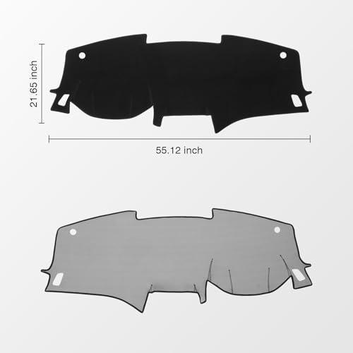 KUST Black Dash Cover for Nissan Sentra (S, SV, SR) 2020-2024 2025 2026 Non-Slip Dashboard Cover Polyester Interior for Nissan Sentra Accessories Sunshade No Glare - size: For Sentra 20-26