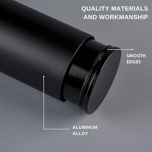 Car Trash Can With Lid - Leakproof Mini Garbage Can, Aluminum Alloy Bin, Accessories (Black)
