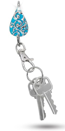 Women’s Bag Charm Key Finder, Car Keychain Hook, Cute Purse Organizer & Tote Bag Accessories, Gifts for Mom - Original - color: Turquoise Teardrop