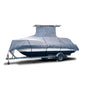 Heavy Duty Boat Cover - Fits 28ft-30ft Long Center Console Boat with T-Top, Waterproof & Fade Resistant, Gray, Size 6 (28'-30' Long, Beam 120" W) - color: Gray, size: Size 6: 28'-30' Long, Beam 120" W
