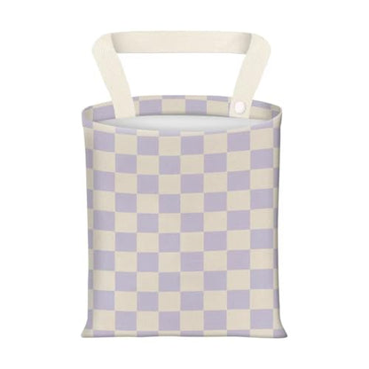Hanging Car Garbage Bag, Cute Car Trash Can Bag, Automotive Accessories for Women Men Cute Purple Checkerboard - color: Cute Purple Checkerboard