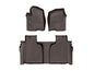 WeatherTech Custom Fit FloorLiners for GMC Sierra 1500 Limited, Silverado 2500HD/3500HD, Silverado 1500-1st & 2nd Row (471436-1-2), Cocoa - color: Cocoa