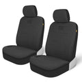 Cat CozyBlend Car Seat Covers, Charcoal Heather - Premium Jersey Fabric Seat Covers for Cars Trucks SUV, Breathable Cotton Car Seat Covers Front Seats Only, Universal Fit Automotive Interior Covers - color: Charcoal Gray