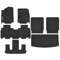 Floor Mats & Cargo Liner for 2026 Cadillac Vistiq 6 Seats Bucket Seats,TPE All Weather Protection Slush Floor Liner for Vistiq Accessories(Trunk Mat+Backrest Mat+Floor Mat) - size: 2026 Cadillac Vistiq Full Set
