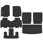 Floor Mats & Cargo Liner for 2026 Cadillac Vistiq 6 Seats Bucket Seats,TPE All Weather Protection Slush Floor Liner for Vistiq Accessories(Trunk Mat+Backrest Mat+Floor Mat) - size: 2026 Cadillac Vistiq Full Set