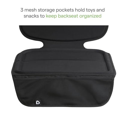 Munchkin Car Seat Cover with Tablet Holder for Under Baby Car Seats and Toddler Booster Seats, Elite Seat Guardian Protector, Rear and Forward Facing, Dark Grey - style: Seat Protector with Tablet Holder
