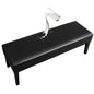 FUANGUI PU Waterproof Bench Cover, Stretch Dining Bench Cover for bedrooms, Living Rooms, Kitchens, Protector Chair Bench Piano Bench Seat Covers Stool Slipcover Removable, Washable - Black - color: Pu Black
