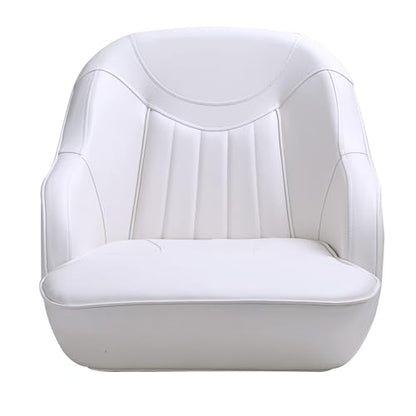 NORTHCAPTAIN Pontoon Boat Seat Captain Bucket Seat with Boat Seat Cover - color: C8-White