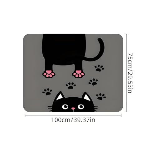 Universal Car Trunk Mat 29" x 39", Cute Naughty Kitten All Weather Trunk Protection Cargo Liner, Durable Cargo Mat Rear Trunk Liner, Stylish Vehicle Interior Accessories Suitable for Most Car Models - color: Naughty Kitten
