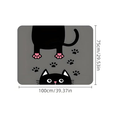 Universal Car Trunk Mat 29" x 39", Cute Naughty Kitten All Weather Trunk Protection Cargo Liner, Durable Cargo Mat Rear Trunk Liner, Stylish Vehicle Interior Accessories Suitable for Most Car Models - color: Naughty Kitten