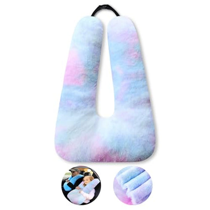 Travel Pillow Car Pillow Kid Car Sleeping The Sleeping Aid for Adults and Kids on Road Trips Kids Travel Pillow Colorful Blue - color: B-colorful Blue