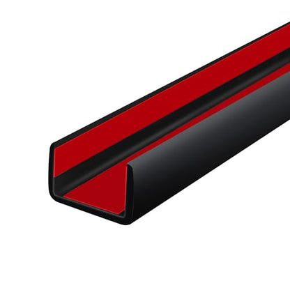 Rubber Edge Trim, Self Adhesive U Channel Edge Trim, Big Size U Shaped Trim, Edge Banding for Plywood, Woods, Shelf, Cabinet, Countertop, Size 3/8"(10mm), Length 20Ft, Black - size: Size3/8"(Fit 11/32"~13/32"), L20'