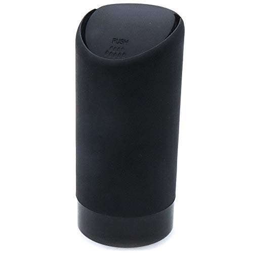 Silicone Car Trash Can with Lid Mini Automotive Garbage Bin Fits Cup Holder in Console or Door