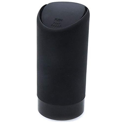 Silicone Car Trash Can with Lid Mini Automotive Garbage Bin Fits Cup Holder in Console or Door