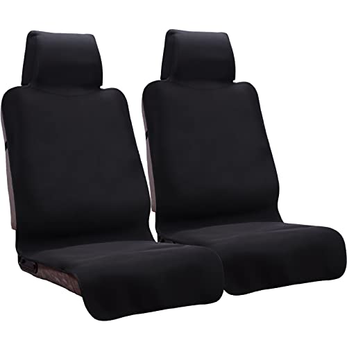 Premium Waterproof Seat Cover Towel Protector Neoprene Universal Fit, Upgraded 100% Washable & Removable Non-Slip Sweat Carseat Towel Covers, Perfect for Gym/Yoga/Workout（Black,2PCS - color: Black, size: two