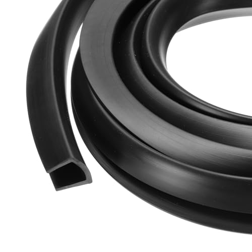PATIKIL Rubber Edge Trim, 6.6ft x 15mm x 17mm U Channel Rubber Guard Seal Strip Protector Fit for 13mm Edge for Car Doors Hatches Sheet Metal Table Corners Steel Plates, Black - size: Fit for 13" x 6.6ft x 15mm x 17mm