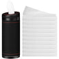 1 Pcs Car Tissues Cylinder Leather Round Container Car Tissues Holder with Tissue Paper with Window Breaker for Vehicle Bathroom Office(Black) - color: Black