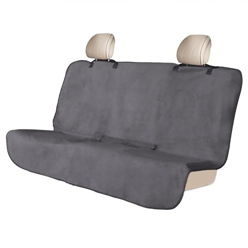 Waterproof Backseat Cover for Car Trucks Van SUV Jeep,Rear Bench Towel Seat Covers,(Grey) - color: Grey