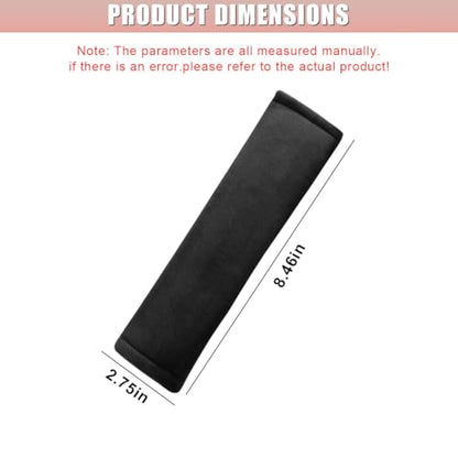 2PCS Car Seat Belt Pads Cover - Soft Fluff Car Seat Belt Shoulder Strap Cover Harness Pad Protect Your Neck - Universal Comfortable Seatbelt Strap Cushion for Most Cars & Backpacks (Black) - color: Black
