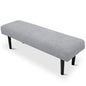 Stretch Bench Seat Cover, Reusable Slipcover for Dining Room & Bedroom, Removable Washable Rectangular Bench Covers, Elastic Fit for Home Furniture (Light Grey)