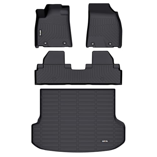 AIPOIL® Floor Mats & Cargo Liner Set for 2010-2015 Lexus RX RX350 RX450h All Weather Protection TPE Anti-Slip Automotive Full Set Custom Car Mats Accessories - Black - style: 15) For RX 2010-2015 Full Set