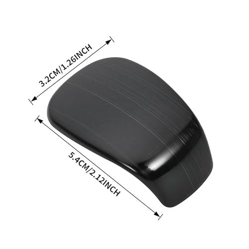 TOMALL Stainless Steel Car Gear Shift Knob Cover Compatible with Honda Civic 11th 2022 2023 Shifter Panel Trim Gear Lever Cover for Car Interior Center Console Accessories (Black Brushed) - color: Stainless Gear-Black Brushed