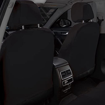 Flying Banner Car Seat Covers Set Beige Tan Front Seats Rear Bench Polyester car seat Protectors Easy installations Rear Bench Split Classic Man Lady - color: Black Beige