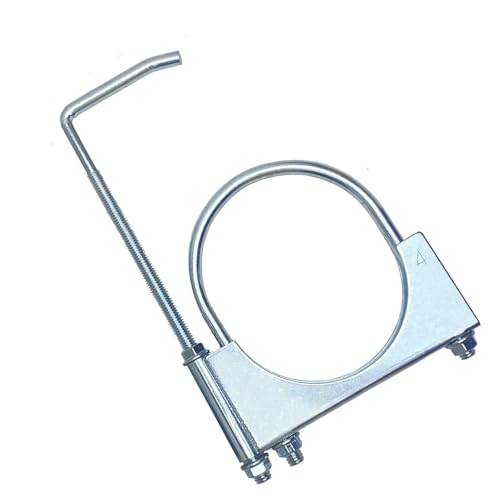 4" Heavy-Duty Universal Exhaust Clamp with Hanger, Exhaust Pipe Muffler Hanger for Cars, Trucks - size: 4"