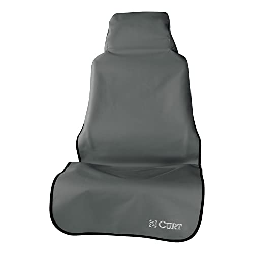 CURT 18500 Seat Defender 58-Inch x 23-Inch Grey Waterproof Universal Bucket Car Seat Cover Protector
