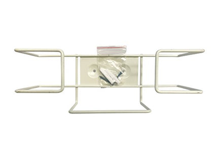 1 Each | Disposable Glove or Tissue Box Holder, Wire Rack, Wall Mounted Universal Box Holders, for Larger Sized Single Boxes, White - 1 Glove Box Holder