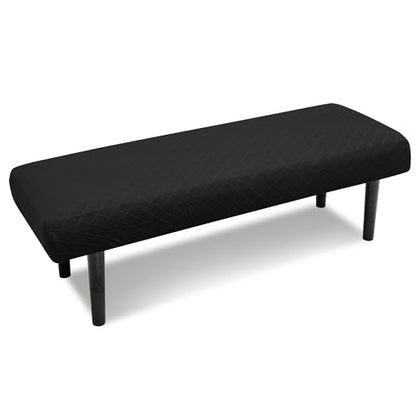 Stretch Bench Covers, Bench Seat Covers, Bench Cushions Covers, Printed Bench Seat Protector, Washable Bench Slipcover, Rectangle Bench Covers for Dining Room, Living Room, Kitchen(Argyle black) - color: Argyle Black