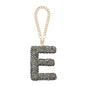 MECCANIXITY Bling Car Letter Charm, Initial E Letter Interior Car Rear View Mirror Decoration Hanging Crystal Ornaments for Women Bags Water Cup DIY Craft, Gray - style: E Letter