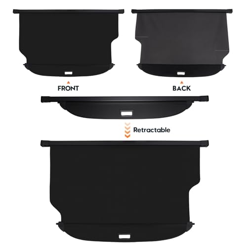 Powerty Retractable Cargo Cover for 2020-2025 Kia Telluride - Canvas Texture Trunk Cover Privacy Screen Rear Security Shade for Telluride Accessories - size: 2020-2025 | Kia Telluride